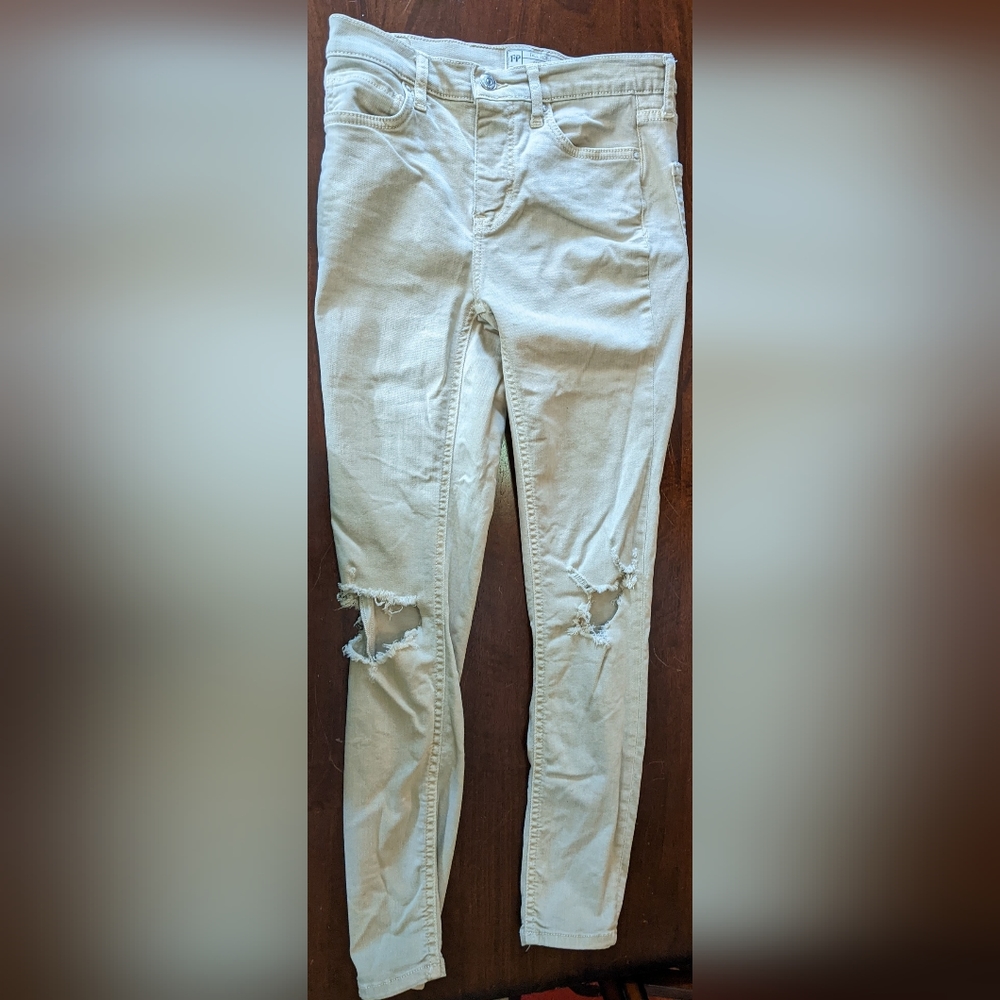 Free People Denim Capris